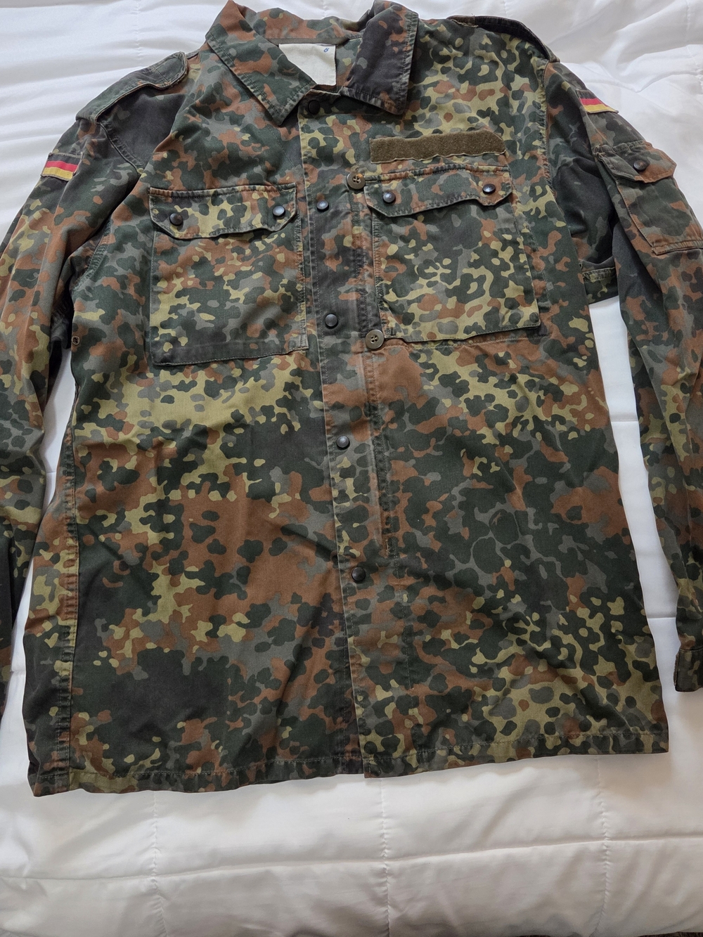 Men's Flecktarn German Camo Field Jacket - Green/Brown